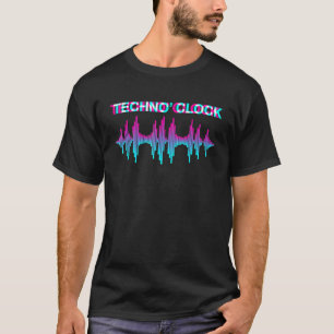 T-shirt Techno-clock Techno EDM Rave Music Festival Synthe