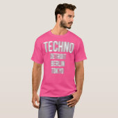 T-shirt Techno Detroit Berlin Tokyo Techno Blurred Rave Mu (Devant entier)