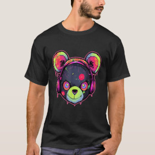 T-shirt Techno DJ Bear Trippy EDM Summer Festival