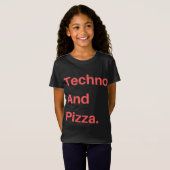 T-Shirt Techno Et Pizza (Devant entier)