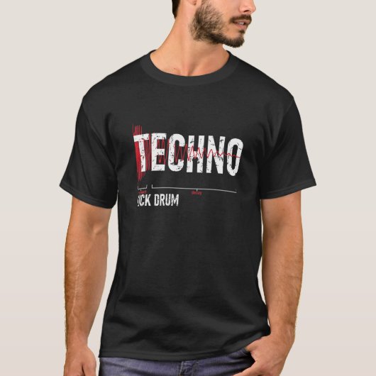 T-shirt Techno Kick Drum Synthesizer (Devant)