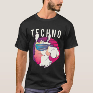 T-shirt Techno Lama DJ Raver Fête Rave EDM Festival