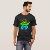 T-shirt Techno Music Dj Ravers Edm Monkey Psychedelic Lemu (Devant entier)