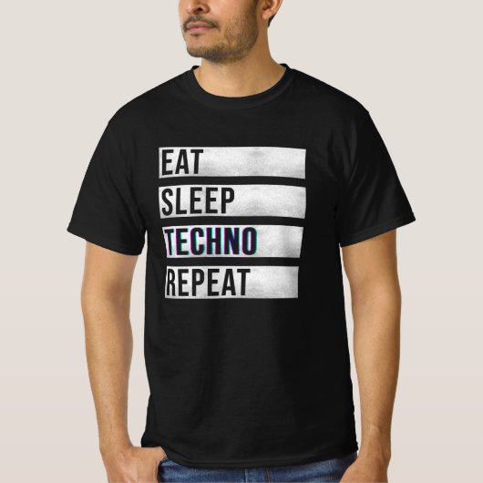T-shirt Techno Music Electro River (Devant)