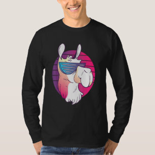 T-shirt Techno Music Psychedelic Llama Pour Alpaca Raver P