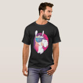 T-shirt Techno Music Psychedelic Llama Pour Alpaca Raver P (Devant entier)