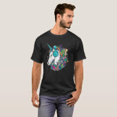 T-shirt Techno Unicorn Dj Music  EDM Festival (Devant entier)