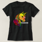 T-shirt Techno Unicorn Trance EDM Rave (Design devant)