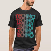 T-shirt Techno Vaporwave Techno House Music EDM Lover (Devant)