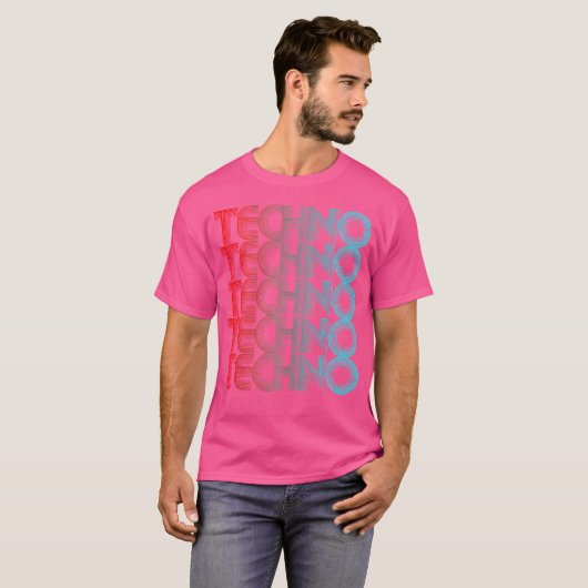 T-shirt Techno Vaporwave Techno House Music Edm Lover Dj (Devant entier)