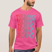 T-shirt Techno Vaporwave Techno House Music Edm Lover Dj (Devant)