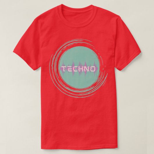 T-shirt Techno Waves EDM Music Festival Rave Dubstep (Design devant)