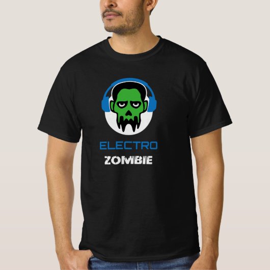 T-shirt Techno Zombie DJ Rave Electro (Devant)