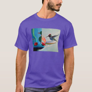T-shirt Technobird - Colibri et juxtaposition de la techno