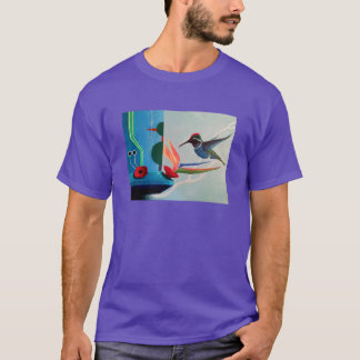 T-shirt Technobird - Colibri et juxtaposition de la techno