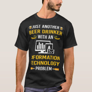T-shirt Technologie de l'information du buveur de bière