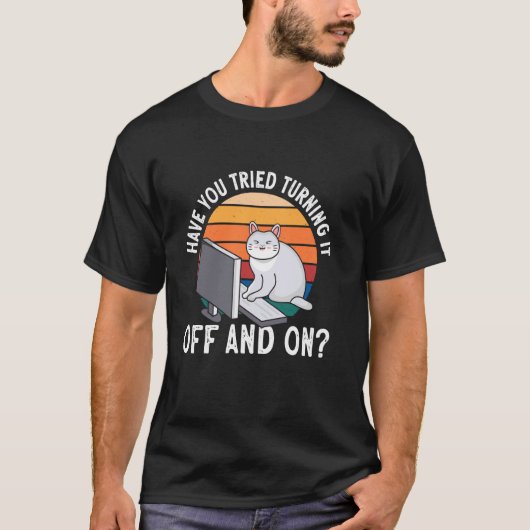 T-shirt Technologie de l'information Informatique Chat Tec (Devant)