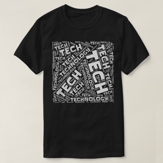 T-shirt Technologie de l'information WordArt pour le dével (Design devant)