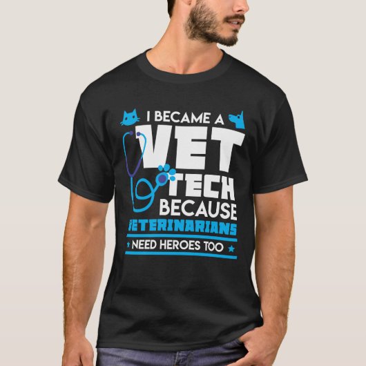 T-shirt Technologie drôle de vétérinaire de héros du (Devant)