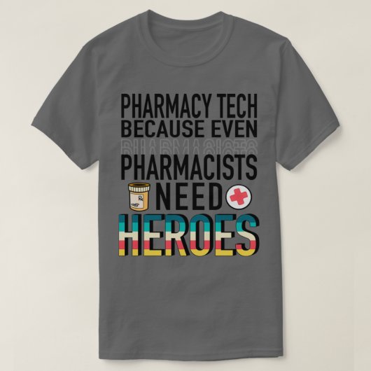 T-shirt Technologie pharmaceutique Parce que même les phar (Design devant)