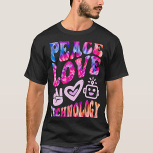 T-shirt TECHNOLOGIE REtro PEACE LOVE Enseignement informat