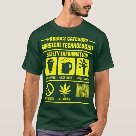 T-shirt Technologue chirurgical USA Scrub Tech (Devant)