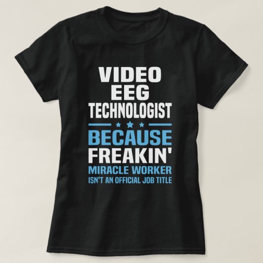 T-shirt Technologue de l'EEG vidéo (Design devant)