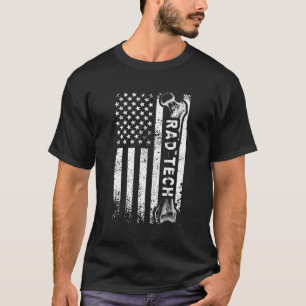 T-shirt Technologue en radiologie Fière nous Drapeau Rad T