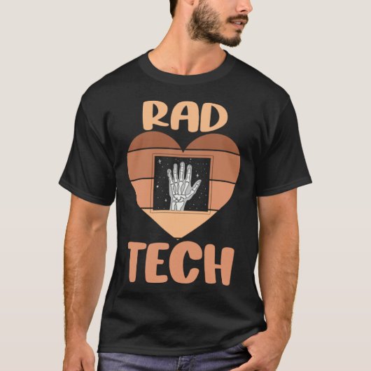 T-shirt Technologue en radiologie noire Semaine de Rad Tec (Devant)