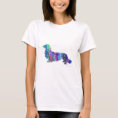 T-shirt Teckel, copie d'aquarelle de chien de teckel, (Devant)
