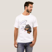 T-shirt Teckel "d'attitude de chiot" (Devant entier)