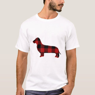 T-shirt Teckel de plaid de Buffalo