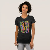 T-shirt Teckel drôle et art abstrait de biscuits (Devant entier)