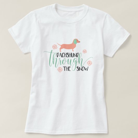 T-shirt Teckel par Noël de neige (Design devant)