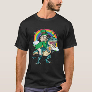 T-shirt Teckels Bière Dino Rex Corne Arc-en-ciel Chien