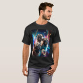 T-shirt Teckels Dans L'Espace Avec Donuts Mignons Garçons (Devant entier)