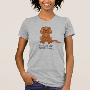 T-shirt Teckie Cavalier King Charles Spaniel Chien & Texte