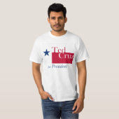 T-shirt Ted Cruz pour le président (Devant entier)