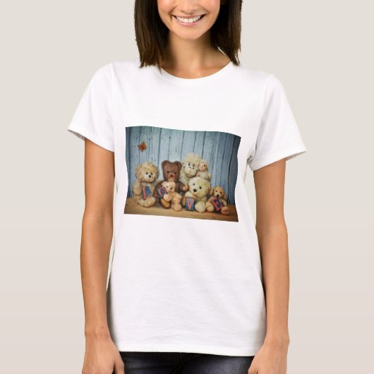 T-shirt Teddy avec des amis (Devant)