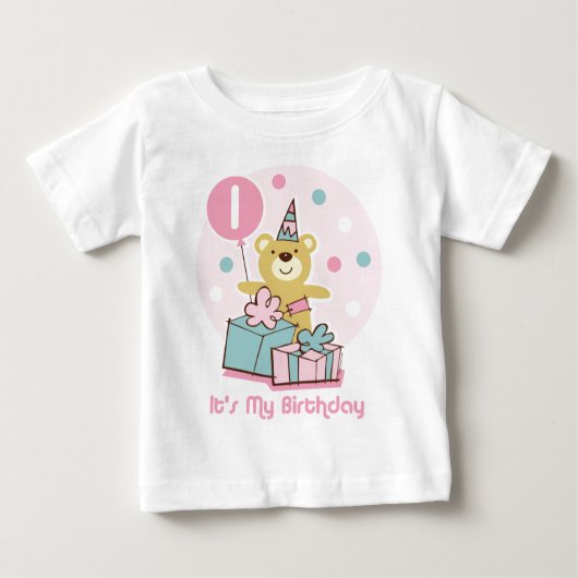 T-shirt Teddy Bear 1er anniversaire (Devant)