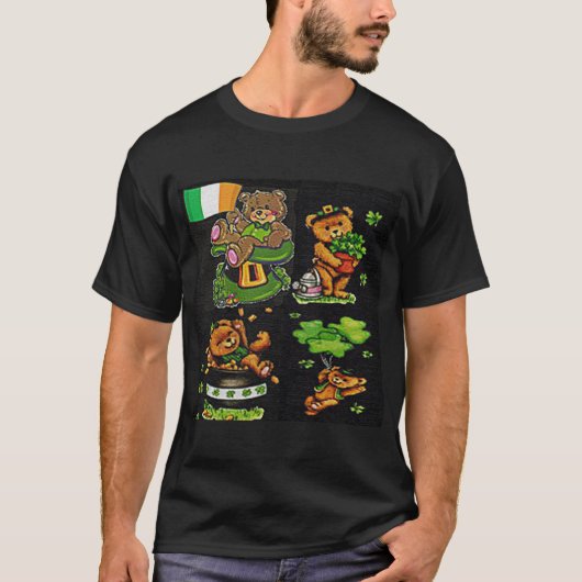 T-shirt Teddy Bear Collection St. Patrick's Day (Devant)