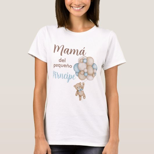 T-shirt Teddy Bear Espagnol Baby shower garçon (Devant)