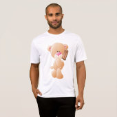 T-shirt Teddy Bear Holding Chocolate Ice Cream Popsicle (Devant entier)