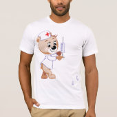 T-Shirt Teddy Bear Nurse Mens (Devant)
