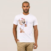 T-Shirt Teddy Bear Nurse Mens (Devant entier)