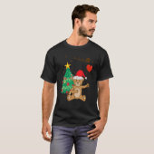 T-shirt Teddy Bear Santa Hat Christmas Tree Pajama Cute X  (Devant entier)