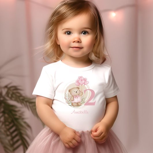 T-shirt Teddy Bear Toddler pour 2e anniversaire