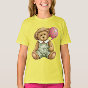 T-shirt Teddy dans un maillot de velours avec un ballon