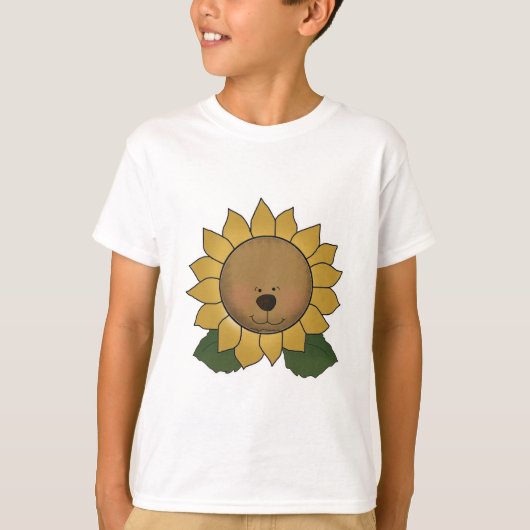 T-shirt Teddy Ours Face Tournesol (Devant)