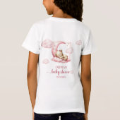 T-Shirt Teddy ourson nuage neuf fille rose baby shower (Dos)